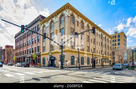 Hotel Dreyfus, 121 Washington Street, costruito nel 1890 e ristrutturato nel 1917 da William R Walker & Son. Il ristorante George on Washington ora occupa Grou Foto Stock