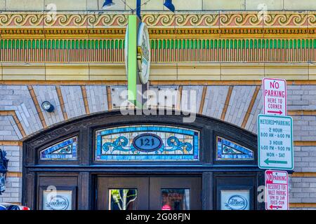 Hotel Dreyfus, 121 Washington Street, costruito nel 1890 e ristrutturato nel 1917 da William R Walker & Son. Il ristorante George on Washington ora occupa Grou Foto Stock