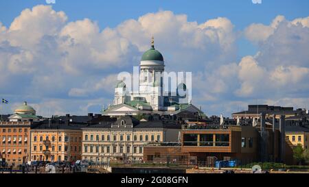 Helsingin tuomiokirkko, Helsinki Foto Stock