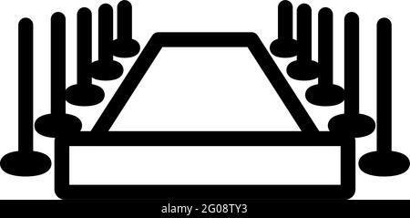 Icona Red Carpet. Design del contorno in grassetto modificabile. Illustrazione vettoriale. Illustrazione Vettoriale