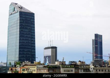 Milano, Italia maggio 25 2019 - Torre Diamante quartiere porta nuova Foto Stock