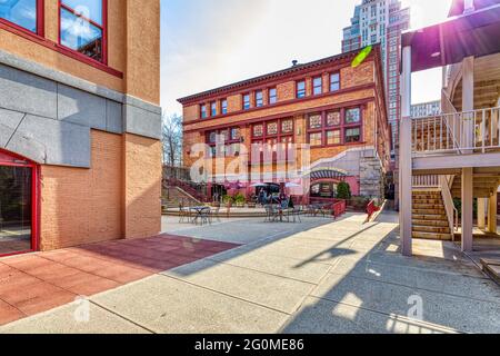 Union Station, l'ex stazione ferroviaria di Providence al 40 Exchange Terrace, ora ospita la Rhode Island Foundation. Costruito nel 1898, pietra, carpentiere e Willson Foto Stock