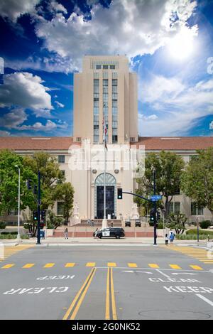 L'edificio della Contea di San Diego, in stile rinascita spagnolo/Beaux-Arts del 1938, sulla Pacific Hwy a San Diego, California Foto Stock