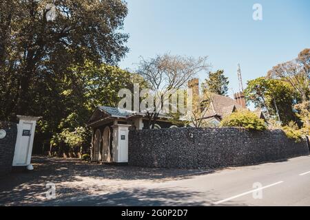 Botany Bay, Kent | UK - 2021.05.29: Belle case a Botany Bay in giornata di sole Foto Stock