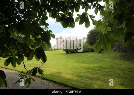 Glenapp Castle, Ballantrae, Girvan KA26 0NZ, Scozia, Regno Unito. Hotel 5 Stelle Luxury Castle, Ayrshire, Scozia Sud Ovest Foto Stock