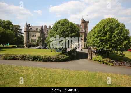 Glenapp Castle, Ballantrae, Girvan KA26 0NZ, Scozia, Regno Unito. Hotel 5 Stelle Luxury Castle, Ayrshire, Scozia Sud Ovest Foto Stock