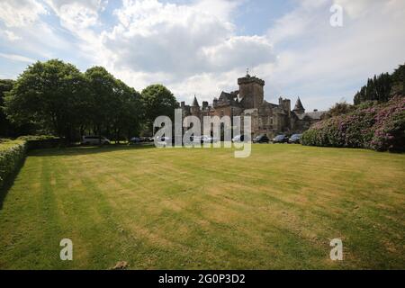 Glenapp Castle, Ballantrae, Girvan KA26 0NZ, Scozia, Regno Unito. Hotel 5 Stelle Luxury Castle, Ayrshire, Scozia Sud Ovest Foto Stock