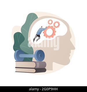 Illustrazione vettoriale concetto astratto di fitness mentale. Illustrazione Vettoriale