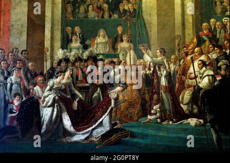 FRANCIA, YVELINES (78) DOMAINE DE VERSAILLES, IL PALAZZO, LA SALA DELL'INCORONAZIONE, INCORONAZIONE DELL'IMPERATRICE JOSEPHINE A NOTRE-DAME DE PARIS 2 DICEMBRE 1 Foto Stock