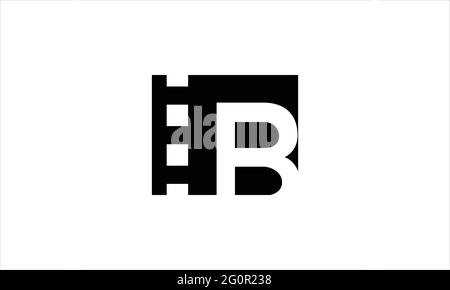 Icona lettera pellicola B Logo Design immagine del modello vettoriale Illustrazione Vettoriale