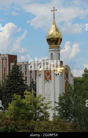 San Giorgio la vittoriosa Cappella di Tiraspol, Moldova, Transnistria Foto Stock