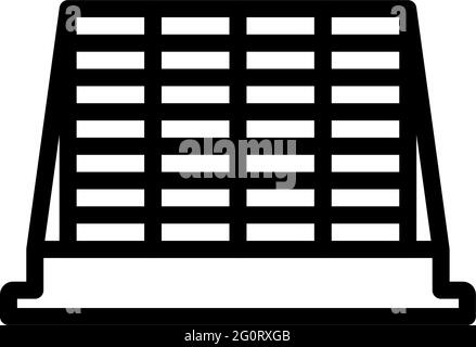 Icona di Construction Pallet. Design del contorno in grassetto modificabile. Illustrazione vettoriale. Illustrazione Vettoriale