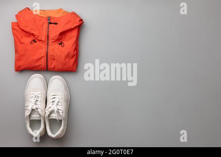 Abiti casual uomo e accessori giacitura piatta Foto Stock