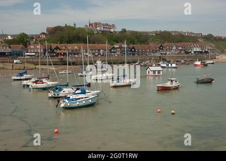 Porto di Folkestone Porto grandangolare fisheye Foto Stock