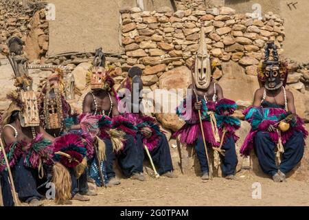 Le misteriose maschere Dogon, Mali Foto Stock