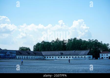 Il regime nazista ha istituito il campo di concentramento di Dachau solo poche settimane dopo l'ingresso al potere di Adolf Hitler. Foto Stock