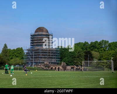 South Lanarkshire, Scozia, Regno Unito. 29 maggio 2021: Una partita dei giovani che si gioca all'Hamilton Palace. Foto Stock