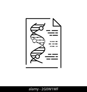 Icona della linea di colore della diagnosi genetica. Test medico. Pittogramma per pagina web, app mobile, promo. Elemento di progettazione GUI UI UX. Tratto modificabile. Illustrazione Vettoriale