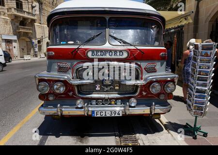Autobus Old Bedford - Valetta Foto Stock
