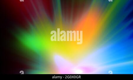 Tinte multicolore di sfondo. Illustrazione del rendering della luce 3d a colori Radiance Foto Stock