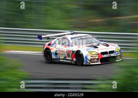 Nurburg, Germania. 03 2021 giugno: 24h gara 2021, Nurburgring, 03.06. 06.06.2021 101: BMW M6 GT3 Walkenhorst Motorsport Krognes, Christian (NOR) Pittard, David (DEU) Tuck, ben (GBR) Muller, Jorg (che) Credit: dpa Picture Alliance/Alamy Live News Foto Stock