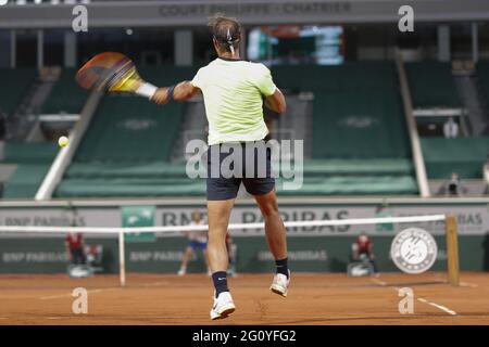 Parigi, Francia. 03 giugno 2021. Rafael Nadal della Spagna durante il Roland-Garros 2021, torneo di tennis Grand Slam il 3 giugno 2021 allo stadio Roland-Garros di Parigi, Francia - Photo Nicolo Knighman/DPPI/LiveMedia Credit: Independent Photo Agency/Alamy Live News Foto Stock