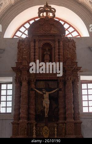 OLD Goa, INDIA - 15 dicembre 2019: Old Goa Goa India 15 2019 dicembre: Chiesa di San Cajetan un sito del patrimonio mondiale Foto Stock