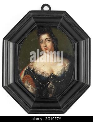 Ritratto di Maria, Principessa d'Orange, consorte o Guglielmo III Ritratto di Maria Stuart (1662-95). Moglie di Willem III. Busto in ovale, lo sguardo rivolto verso l'alto. Pendente di SK-A-4479. Foto Stock