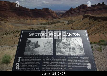 Spotted Wolf Canyon, San Rafael Swell, Interstate 50, Utah, Stati Uniti Foto Stock