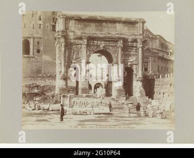 Boog Van Settimius Severo, Roma; n° 508. Roma. Arco di Settimio Severo, lato sud. Foto Stock