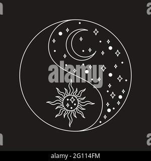 Simbolo di Yin yang Illustrazione Vettoriale