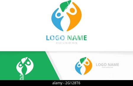 Combinazione di fegato vettoriale e logo umano. Esclusivo modello di progetto per logotipo di organo interno. Illustrazione Vettoriale