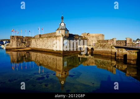 Francia, Briitany, Finistere, Concarneau, storica città murata di Concarneau Foto Stock