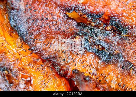 Fette di banana fritte, cucina tradizionale cubana Foto Stock