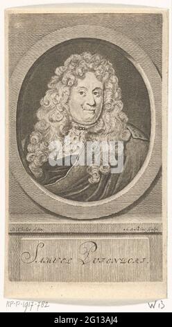 Ritratto del filosofo giuridico tedesco Samuel von Pufendorf; Samuel Puffendorf. Foto Stock