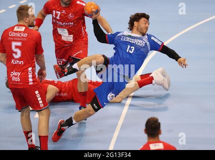 Amburgo, Germania. 2021. Firo: 04.06.2021 Bundesliga, HBL, stagione 2020/2021 DHB REWE Cup Final TBV Lemgo - MT Melsungen Lemgo No. 13, Christoph Theuerkauf Credit: dpa/Alamy Live News Foto Stock