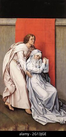 Rogier Van Der Weyden - Crocifissione Diptych 1460 Foto Stock