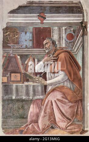 Sandro Botticelli - Sant'Agostino C 1480 Foto Stock