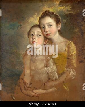 Thomas Gainsborough - le Figlie dei Pittori con un gatto Foto Stock