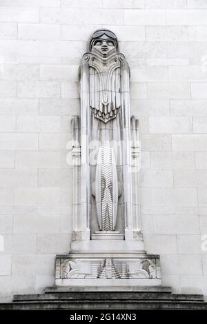 Rilievo art deco a Liverpool Foto Stock