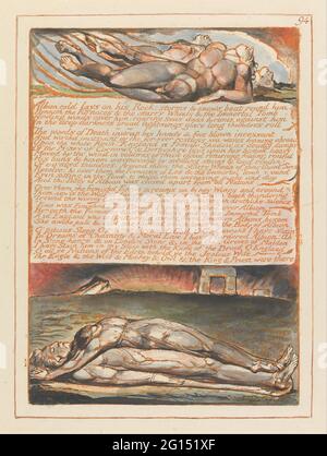 William Blake - Gerusalemme, piatto 94, Albion Cold giace sulla sua roccia.... Foto Stock