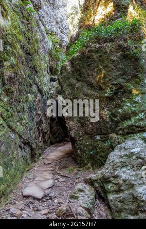 Sulla passeggiata delle Twin Falls Foto Stock