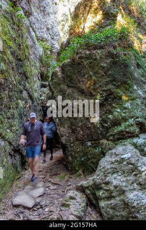 Sulla passeggiata delle Twin Falls Foto Stock