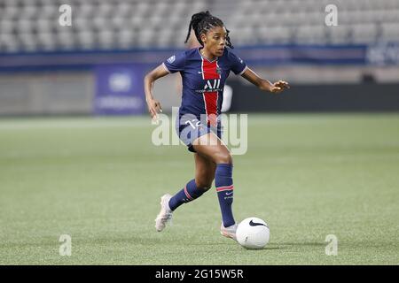 Parigi, Francia. 04 giugno 2021. Ashley Lawrence del PSG durante il campionato francese delle donne D1 Arkema partita di calcio tra Parigi Saint-Germain e Dijon FCO il 4 giugno 2021 allo stadio Jean Bouin di Parigi, Francia - Photo Loic Baratoux / DPPI Credit: DPPI Media/Alamy Live News Foto Stock