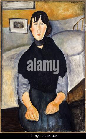 Amedeo Modigliani - giovane donna del popolo Foto Stock