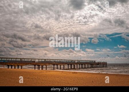 Boscombe Pier, Boscombe, Bournemouth, Inghilterra Foto Stock