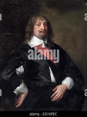 Anton Van Dyck - un ritratto di Sir Robert Howard Kb 1626 1698 a mezza lunghezza Foto Stock