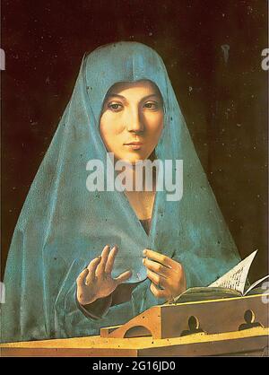 Antonello da Messina - Annunziata Vergine 1475 Foto Stock