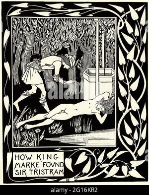 Aubrey Beardsley (1872-1898) - come il re Marke ha trovato Sir TristRM Foto Stock