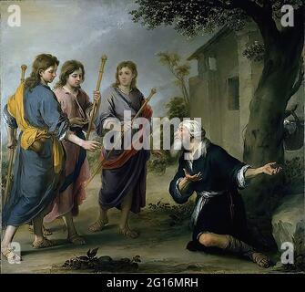 Bartolomé Esteban Murillo - Abramo riceve tre Angeli 1667 Foto Stock